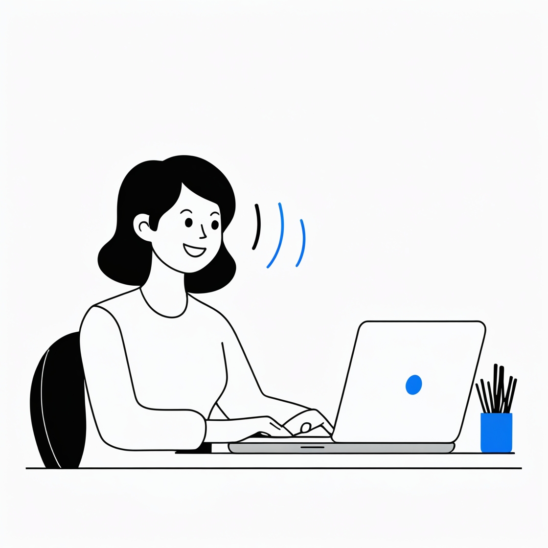 Pessoa em atendimento online para cuidado emocional