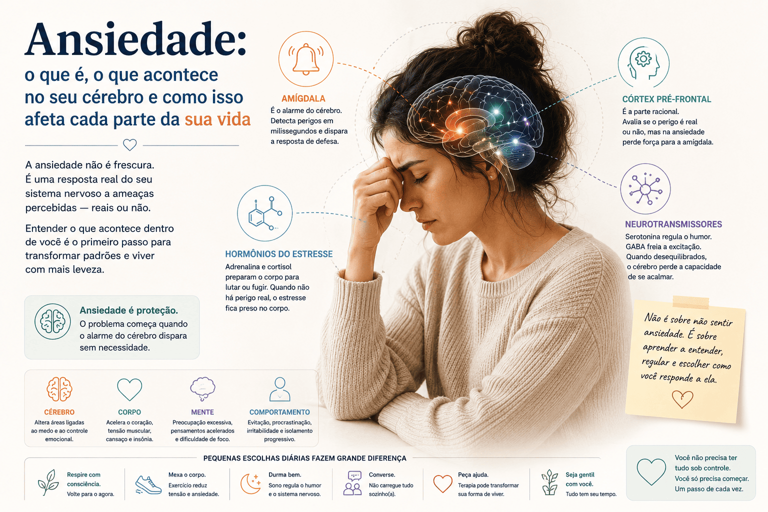 Ansiedade: o que é, o que acontece no seu cérebro e como isso afeta cada parte da sua vida
