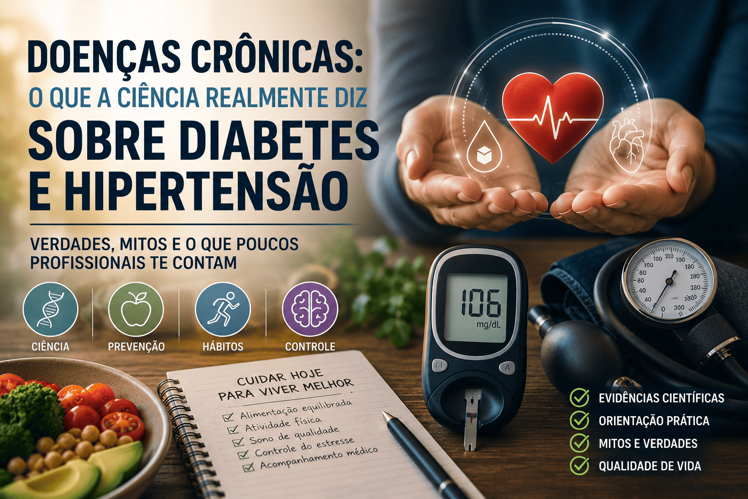 Diabetes e Hipertensão: O Que a Ciência Já Descobriu — e o Que Ainda Passa Despercebido por Muita Gente