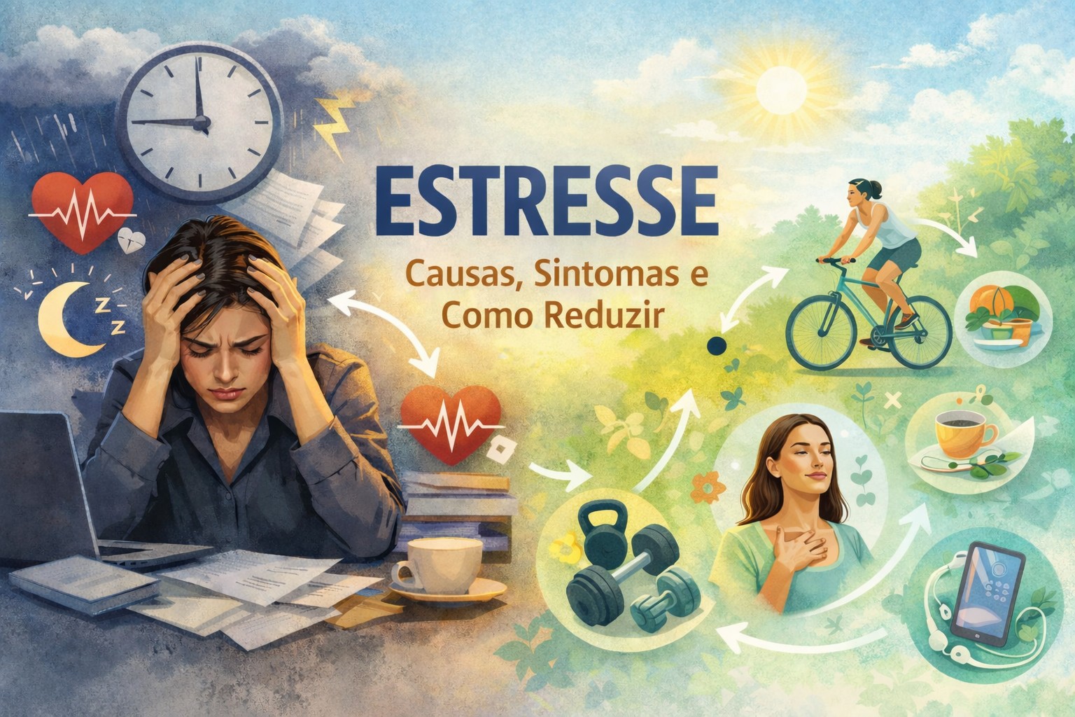 Estresse, sintomas, suas causas e como reduzir o estresse no dia a dia